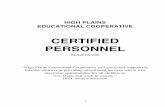 CERTIFIED PERSONNEL...KS 67880. The Assistant Secretary for Civil Rights, U.S. Department of Education is also available. 3 TABLE OF CONTENTS ORGANIZATION AND Equal Employment CERTIFICATE
