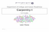 Department of College and Career Readiness Carpentry Ipaterson.k12.nj.us/11_curriculum/CCR/Carpentry I/Carpentry I - Unit 3.… · Construction Trades I Pacing Guide Unit Topic Suggested