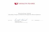 Fiscal Year 2018 Quality Improvement Program Description · 25/10/2017  · improvement and facilitates quality improvement activities across all departments. Quality Improvement