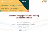 Transition Pedagogy for Student Learning, Success and ... · UK: What Works? (2012, 2017) Student Retention & Success • Nurture a culture of belonging (academic & social) • Institutional