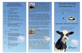 Vermont Dairy Industry The 2013 Annual Tuesday, September ... · PDF file Cause Matters Corp. 2:00 Break 2:30 Responding to Rhetoric - Michele Payn-Knoper, Cause Matters Corp. 4:00