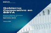 Gobierno Corporativo en BBVA · Gobierno Corporativo en BBVA - 2019 3 I. Resumen ejecutivo Banco Bilbao Vizcaya Argentaria, S.A. (“BBVA”, el “Banco” o la “Entidad”) cuenta