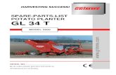 HARVESTING SUCCESS!HARVESTING SUCCESS! SPARE-PARTS-LIST POTATO PLANTER GL 34 T MODEL 2005  SERIAL NO.: _____ By all orders please give year and serial …