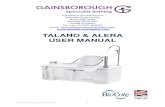 TALANO & ALERA USER MANUAL - 24 NRG Group · Talano & Alera User Manual v1.4 3 User Instructions The bath is simple to operate and use. Please spend a few minutes reading these instructions