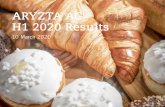 ARYZTA AG H1 2020 Results · – The Group applied IFRS 16 from 1 August 2019 using the modified retrospective approach, whereby comparatives do not need to be restated. – To enable