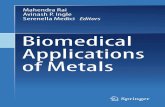 Biomedical Applications of Metals - download.e-bookshelf.de · prosthetics, manic-depression behaviour prophylaxis, rheumatoid arthritis treat-ment, burn wounds healing, antibacterial