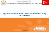 Agricultural Water Use and Productivity in Turkey · Geographic Location of Turkey Total Population 75 Million Rural Population 17 Million (23%) Urban Population 58 Million(75%) 26