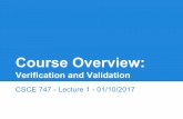 Course Overview - GitHub Pages · Execution and Automation (3 weeks) Inspections (1 week) End-of-Testing Activities (1 week) Presentations (2 week) Gregory Gay CSCE 747 - Spring 2017