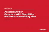 HONDA CANADA INC. Accessibility For Ontarians …...Accessible Websites & Consortium Web Content Accessibility Guidelines (WCAG) Web Content 14( 2) Large organizations shall make their