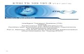 TS 103 191-3 - V1.2.1 - Intelligent Transport Systems (ITS ... · ETSI 2 ETSI TS 103 191-3 V1.2.1 (2017-03) Reference RTS/ITS-00177 Keywords ATS, ITS, PIXIT, testing ETSI 650 Route