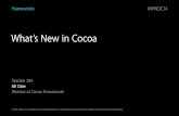 What’s New in Cocoa...Storyboard New classes • NSStoryboard • NSStoryboardSegue New protocol • NSSeguePerforming New APIs on NSViewController, NSWindowController • NSSeguePerforming