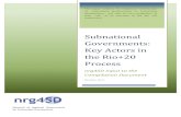 Subnational Governments: Key Actors in the Rio+20 Processrio20.net/wp-content/uploads/2011/11/nrg4sd_contributions_to_rio_2… · 4 20. These urbanisation pressures call for particular