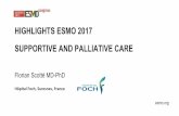 HIGHLIGHTS ESMO 2017 SUPPORTIVE AND PALLIATIVE CARE · (2009-2016 period-3012 patients). Global incidence comparison Mantel-Haenszel khi2 incidence of symptoms reported by grade (NCI-CTC