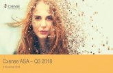 Cxense ASA Q3 2018 - Personalization, Conversion Rate ... · Personalization for Publishers RETAIN DEVELOP Existing products New products HOW TO WIN hing ing Y 5 8 7 6 4 3 2 1 Recent