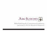 Marketing & Communications January 2016 Board Report · 2017-01-25 · Marketing & Communications January 2016 Board Report PRODUCTION PIECES HPF Classes and The Adrian YMCA (print)