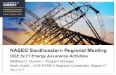 NASEO Southeastern Regional Meeting• Cybersecurity Training w/ NARUC • Cybersecurity Primer for Regulators 3.0 –Jan 2017 • Cybersecurity Primer regional training –Summer