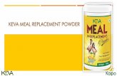 KEVA MEAL REPLACEMENT POWDER Meal Replacemen… · WHEY PROTEIN IN WEIGHT LOSS Building blocks: It provides protein and amino acids, which serve as building blocks for increased muscle