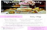 Afternoon Tea Party - thesherriffcentre.co.uk … · Unlimited Tea Prosecco Afternoon Tea Party at The Sanctuary Cafe CLEVER YOU ABOUT TO BOOK A FABULOUS TEA PARTY WITH US From 4