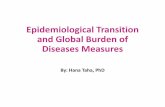 Epidemiological Transition and Global Burden of Diseases ...€¦ · advanced along this transition. Population health status measures ... •Epidemiological Surveillance of the burden