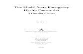 The Model State Emergency Health Powers ActNational Conference of State Legislatures Executive Summary v PREFACE AND ACKNOWLEDGMENTS The Model State Emergency Health Powers Act: A
