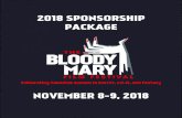2018 SPONSORSHIP PACKAGE - The Bloody Mary Film Festival€¦ · Film Festival, assisting with festival sponsorship, social media community management, PR and festival press coverage.