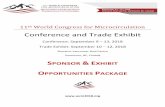 SPONSOR EXHIBIT11th World Congress for Microcirculation Conference and Trade Exhibit Conference: September 9 – 13, 2018 Trade Exhibit: September 10 – 12, 2018 Sheraton Vancouver