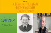 Slide No. 1 Class: VII-English HONEYCOMB Topic: Poem€¦ · Don't talk with your mouth full Don't stare Don't point Don't pick your nose In the above stanza the poet says that elders/older