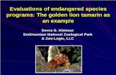 The Golden Lion Tamarin Conservation Programenvironmentalevaluators.net/wp-content/uploads/2011/01/... · 2007-09-05 · Golden Lion Tamarin Conservation Program Activities (thru