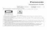 Installation Guide (English) - Panasonic · 2015-10-29 · Installation Guide Model Name Model No. Video Intercom System VL-SVN511 Series Door station VL-V555 RThis guide is for use