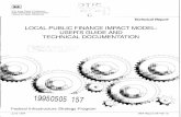 USER'S GUIDE AND TECHNICAL DOCUMENTATION · 2013-03-08 · Research Laboratory (USA-CERL) ... ACKNOWLEDGEMENTS v . L LOCAL PUBLIC FINANCE IMPACT MODEL: USER'S GUIDE AND TECHNICAL