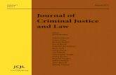Journal of Criminal Justice and Law...Marvin Zalman Journal of Criminal Justice and Law Volume 1 Issue 2 Journal of Criminal Justice and Law (JCJL) The Journal of Criminal Justice