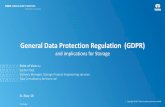 General Data Protection Regulation (GDPR) · 8 Key GDPR tenets TCS Public Explicit Opt-in Data Subjects need to give an informed consent and, by free will Data Controller cannot take