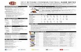 2017 BETHUNE-COOKMAN FOOTBALL GAME NOTES · 2017 SCHEDULE / RESULTS Sept. 2 at 18/18 Miami (Fla.) RAYCOM SPORTS L, 41-13 ... • The last time these two teams met, it was a post-Thanksgiving