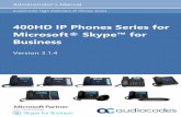 AudioCodes High Definition IP Phones Series · 4.9 Configuring Skype for Business Server for SRTP / TLS ..... 146 4.10 Updating Device Firmware from the Skype for Business Server