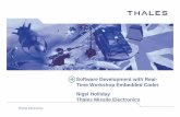 Thales - Software Development Advantages from Real-Time ......Information herein contained is THALES property and cannot be disclosed without its prior written auth orization OHP-XXXX.ppt