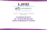 CONTEST & PACKAGE INFORMATION · 2019-05-18 · the contest fee and charging for only for IJMO contest even if you take 2 contests. VANDA is heavily subsidized this year , PACKAGE