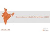 Executive Summary India Solar Market Update Q1 …...Madhya Pradesh Telangana Andhra Pradesh Karnataka Projects Under Development Projects Tendered, Pending Auctions