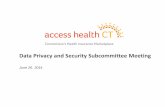 Data Privacy and Security Subcommittee Meeting · 2014-06-26 · Presentation Overview • Approval of April 1, 2014 Meeting Minutes • Chairperson’s Update • Revised Committee