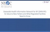 Statewide Health Information Network for NY (SHIN-NY) · 2017 • The following entities are to participate and contribute data to the SHIN -NY by March 9, 2018: • Article 28 .