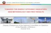 TOWARDS THE ENERGY EFFICIENCY INDICATORS: NEW … · improving methodological approaches in energy statistics in line with international recommendations on energy statistics by the