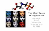The$Many$Faces$ of$Glyphosate$ - People | MIT CSAIL · 2015-05-22 · The$Many$Faces$ of$Glyphosate$ Stephanie) Seneﬀ Au-smOne) Thursday,)May) 21,2015