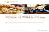 ADD OAT POWER TO YOUR PROTEIN-ENRICHED BRANDS Oat... · PrOatein™ Oat Protein is a natural protein concentrate from oats that can help you meet the fast-growing consumer demand