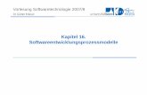 Kapitel 16Kapitel 16 . Softwareentwicklungsprozessmodelle · 2018-02-08 · Überblick zDieser Foliensatz (Kapitel 16): Software Prozessmodelle Das Wasserfallmodell und seine Probleme