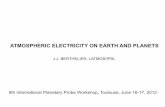 ATMOSPHERIC ELECTRICITY ON EARTH AND PLANETS · Gerdien condenser - gives access to the ion mobility spectrum - relaxation method can be included - requires accurately controlled