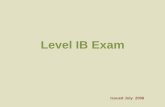 Level IB Exam · 2019-12-16 · If you are taking the exam: Please note that once you have returned from this break you will not . be able to leave the room. If you leave the room