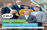 Hart voor Geldrop-Mierlo · 2020-06-02 · voor alles wat onze ouderen hebben gedaan en nog doen voor de samenleving en de jongere generaties. Daarvoor is ook goede ondersteuning