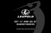 GX 3 AND GX-2i3 RANGEFINDERS - leupoldgolf.com · be the best rangefinder on the market, and to provide you with years of solid perfor-mance on the course . Following are instructions