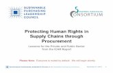 Protecting Human Rights in Supply Chains through Procurement · 11/18/2014  · Protecting Human Rights in Supply Chains through Procurement Lessons for the Private and Public Sector