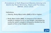 Prevalence of Self-Reported Obesity Among U.S. Adults by ... · Prevalence of Self-Reported Obesity Among Hispanic Adults, by State and Territory, BRFSS, 2013-2015. Summary The District