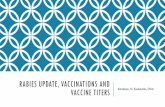 Rabies Update, Vaccinations and Vaccine Titers000dlau.myregisteredwp.com/wp.../06/Rabies-Update... · Leptospirosis Lymes (Borrelia burgdorferi) Canine Influenza virus (H3N8 and H3N2)